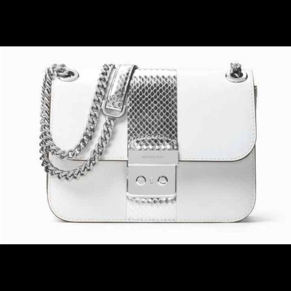 Michael Kors Sloan White/Silver-Dust Bag Included